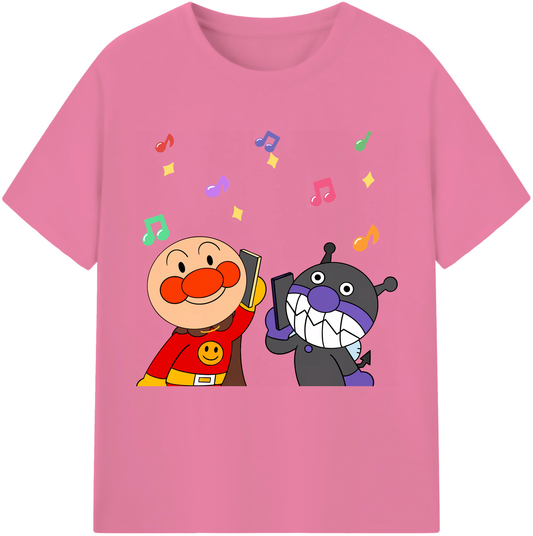 （画像用） アンパンマン Anpanman 綿100％半袖Tシャツ（フロントプリント）